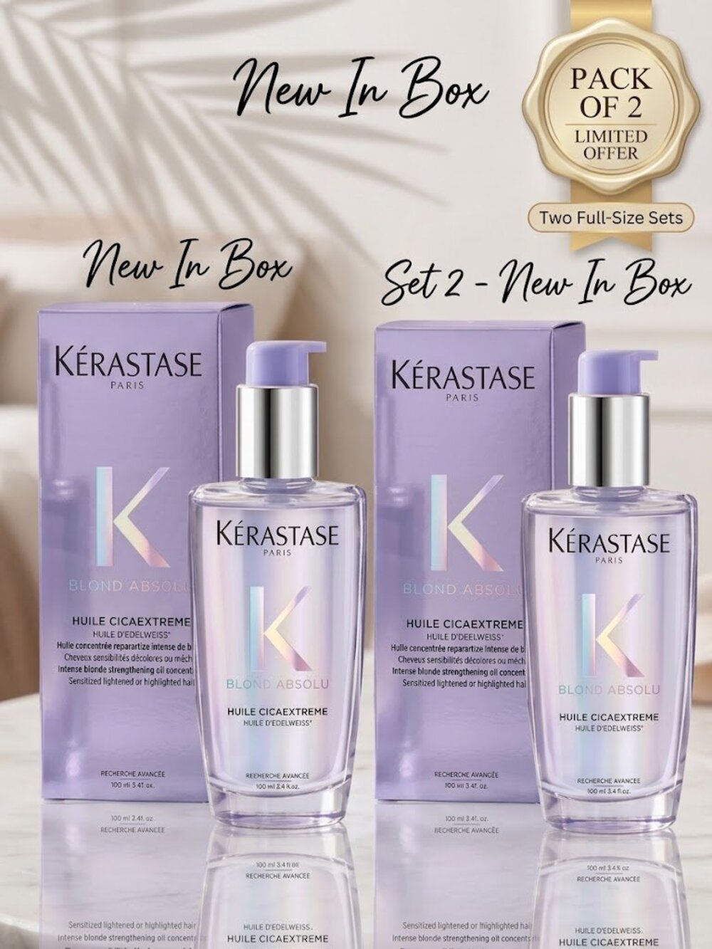 New Kerastase Blond Absolu Huile Cicaextreme Blond Beautifying Oil 100ML..